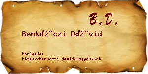 Benkóczi Dávid névjegykártya